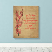 Flowers Reiki voor vandaag Inspirerend Canvas Afdruk (Insitu (Houten vloer))