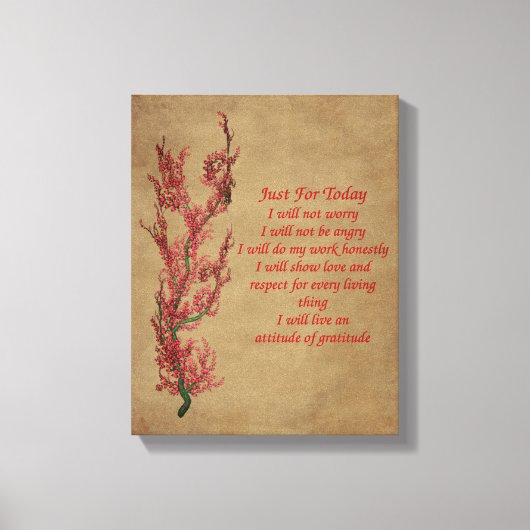 Flowers Reiki voor vandaag Inspirerend Canvas Afdruk (Voorkant)