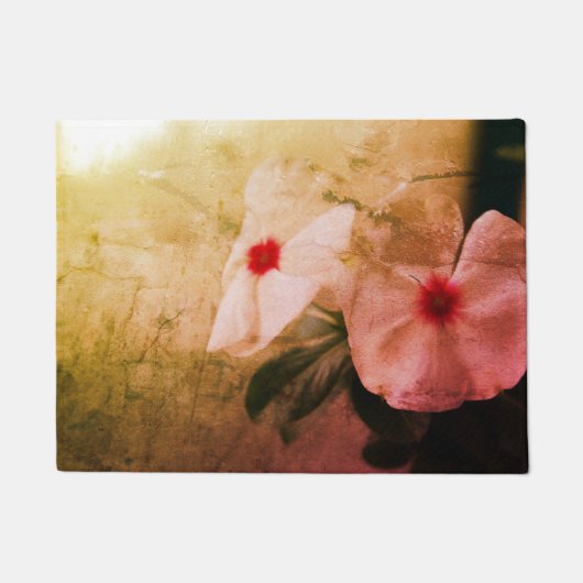 Flowers Retro Fotoklep Deurmat (Voorkant)