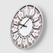 Flowers retro grote klok (Hoek)