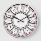 Flowers retro grote klok (Voorkant)