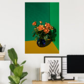 Flowers | Roses in Vase Poster (Thuiskantoor)
