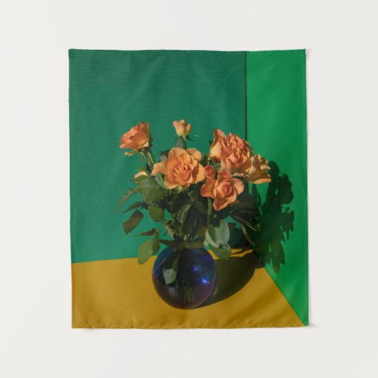 Flowers | Roses in Vase Wandkleed (Voorkant)