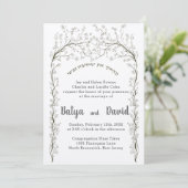 Flowers Rozen Chuppah Jewish Hebrew Wedding Invite Kaart (Staand voorkant)