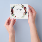 Flowers RSVP-kaart. Flyer (Hand)