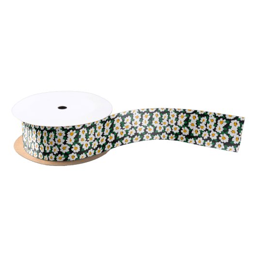 Flowers Satin Ribbon Satijnen Lint (Spoel)