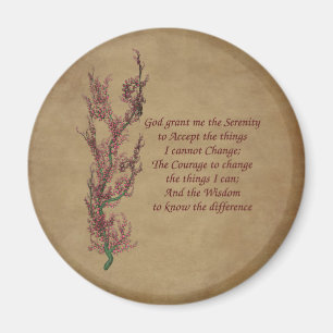 Flowers Serenity Prayer Inspirerend Magnet