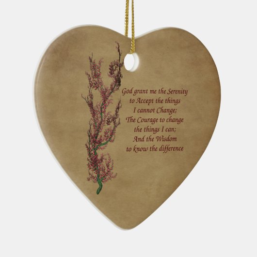 Flowers Serenity Prayer Inspirerend Ornament (Rechts)