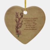 Flowers Serenity Prayer Inspirerend Ornament (Voorkant)