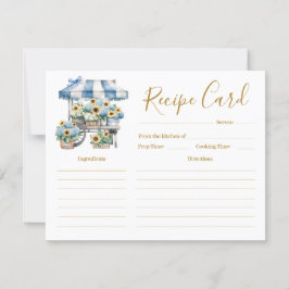 Flower's Shop Bridal Shower Recipe Card Kaart