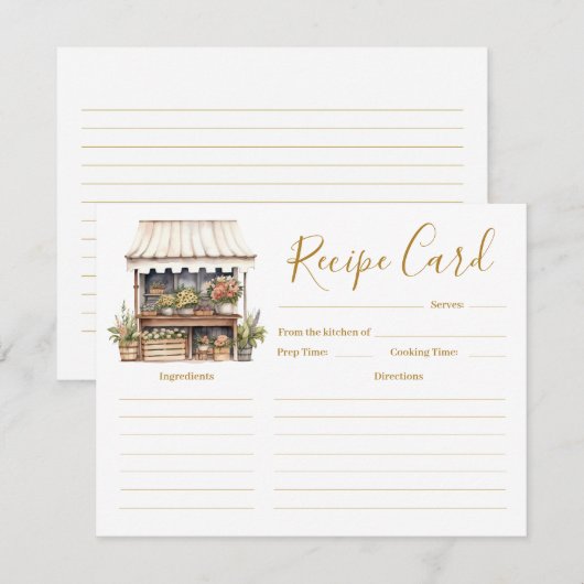 Flower's Shop Vrijgezellenfeest Recept Kaart (Voorkant / Achterkant)