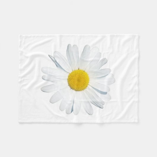 Flowers | Single Daisy Fleece Deken (Voorkant (Horizontaal))