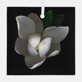 Flowers Single White Magnolia Blossom Glas Ornament (Achterkant)