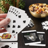 Flowers | Single White Magnolia Blossom Pokerkaarten (Insitu)