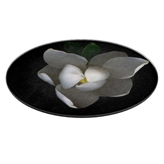 Flowers Single White Magnolia Blossom Snijplank (Hoek)