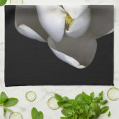 Flowers Single White Magnolia Blossom Theedoek (Gevouwen)