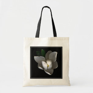 Flowers Single White Magnolia Blossom Tote Bag