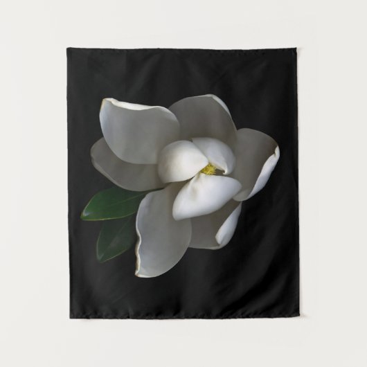 Flowers | Single White Magnolia Blossom Wandkleed (Voorkant)
