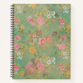 Flowers Spiral Notitieboek – Elegante Bloemen (Voorkant)