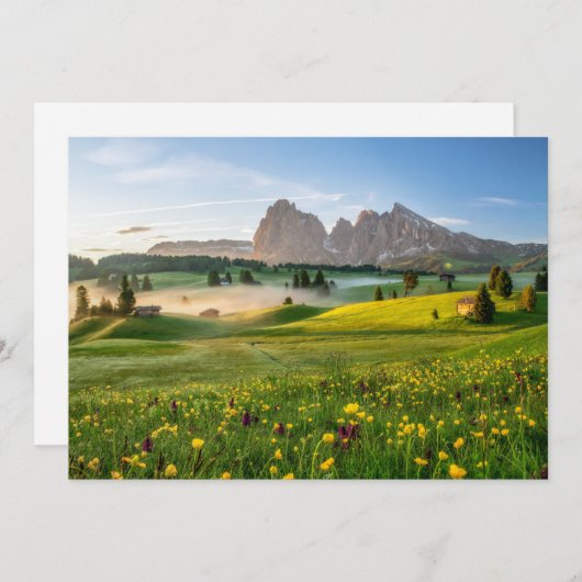 Flowers | Spring Alpe di Siusi Langkofel Bedankkaart (Voorkant / Achterkant)