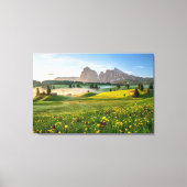 Flowers | Spring Alpe di Siusi Langkofel Canvas Afdruk (Voorkant)