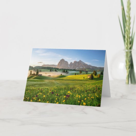 Flowers | Spring Alpe di Siusi Langkofel Kaart (Voorkant)