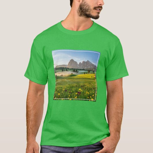 Flowers | Spring Alpe di Siusi Langkofel T-shirt (Voorkant)
