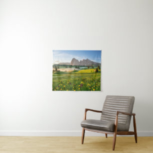 Flowers   Spring Alpe di Siusi Langkofel Wandkleed