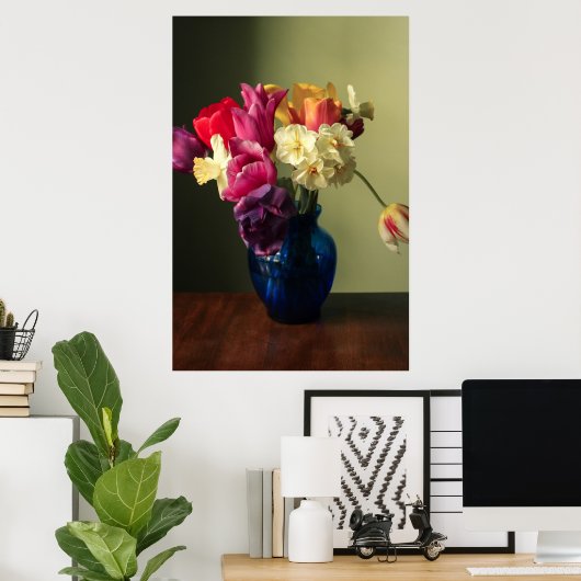 Flowers | Spring Flower Bouquet Poster (Thuiskantoor)