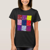 Flowers Squares Art T-shirt (Voorkant)
