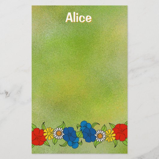 Flowers Stationery Briefpapier (Voorkant)