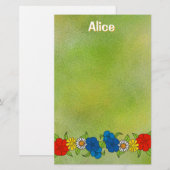 Flowers Stationery Briefpapier (Voorkant / Achterkant)