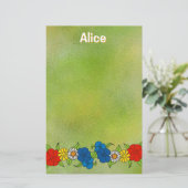 Flowers Stationery Briefpapier (Staand voorkant)