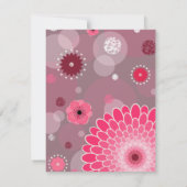 Flowers & Stippen Birthday Party Invite Kaart (Achterkant)