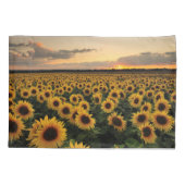 Flowers | Sunflower Field Kussensloop (Achterkant)