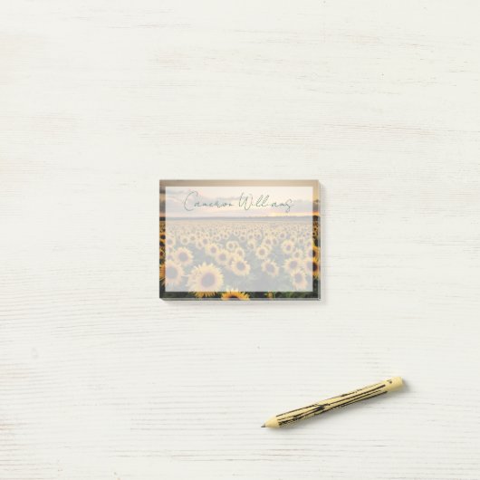 Flowers | Sunflower Field Post-it® Notes (Op bureau)