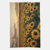 Flowers | Sunflower Field Theedoek (Verticaal)