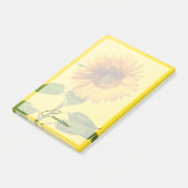 Flowers Sunflower on Yellow Post-it® Notes (Schuin)