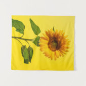 Flowers | Sunflower on Yellow Wandkleed (Voorkant (horizontaal))