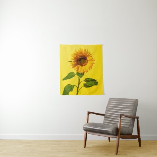 Flowers | Sunflower on Yellow Wandkleed (In situ)