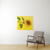 Flowers | Sunflower on Yellow Wandkleed (In Situ (horizontaal))