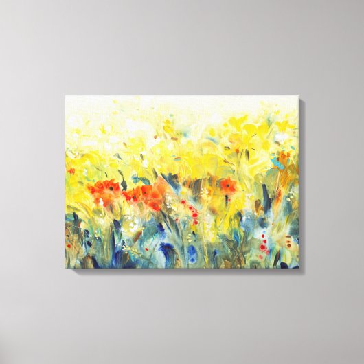 Flowers Sway II Canvas Afdruk (Voorkant)