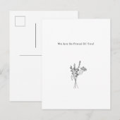 Flowers Sweet And Cute Proud Of You Quote Card Briefkaart (Voorkant / Achterkant)