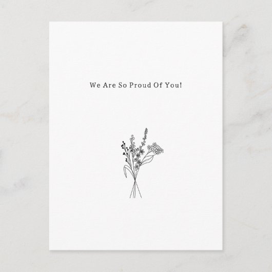 Flowers Sweet And Cute Proud Of You Quote Card Briefkaart (Voorkant)