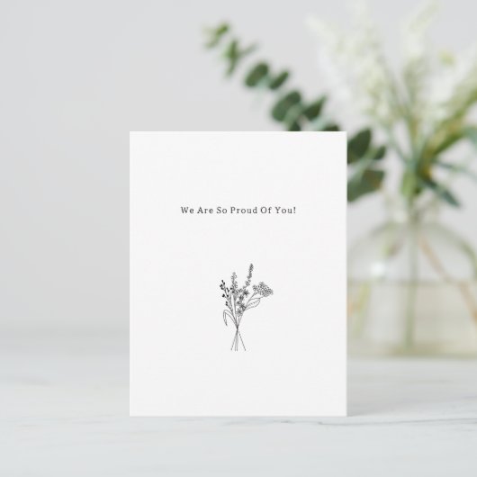 Flowers Sweet And Cute Proud Of You Quote Card Briefkaart (Staand voorkant)