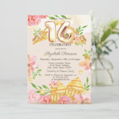 Flowers Sweets Diamonds Sweet 16 Kaart (Staand voorkant)