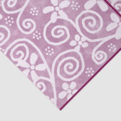 Flowers Swirls Dusty Pink White Pattern Decoupage Tissuepapier (Detail)