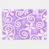 Flowers Swirls Multi-Color Pattern Decoupage Inpakpapier Vel (Voorkant 3)