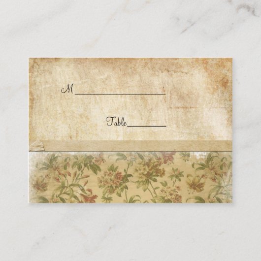 Flowers Table Place Card Plaatskaartje (Voorkant)