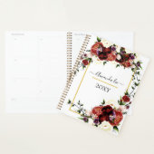 Flowers Terracotta Cream Burgundy floral Planner (Display)